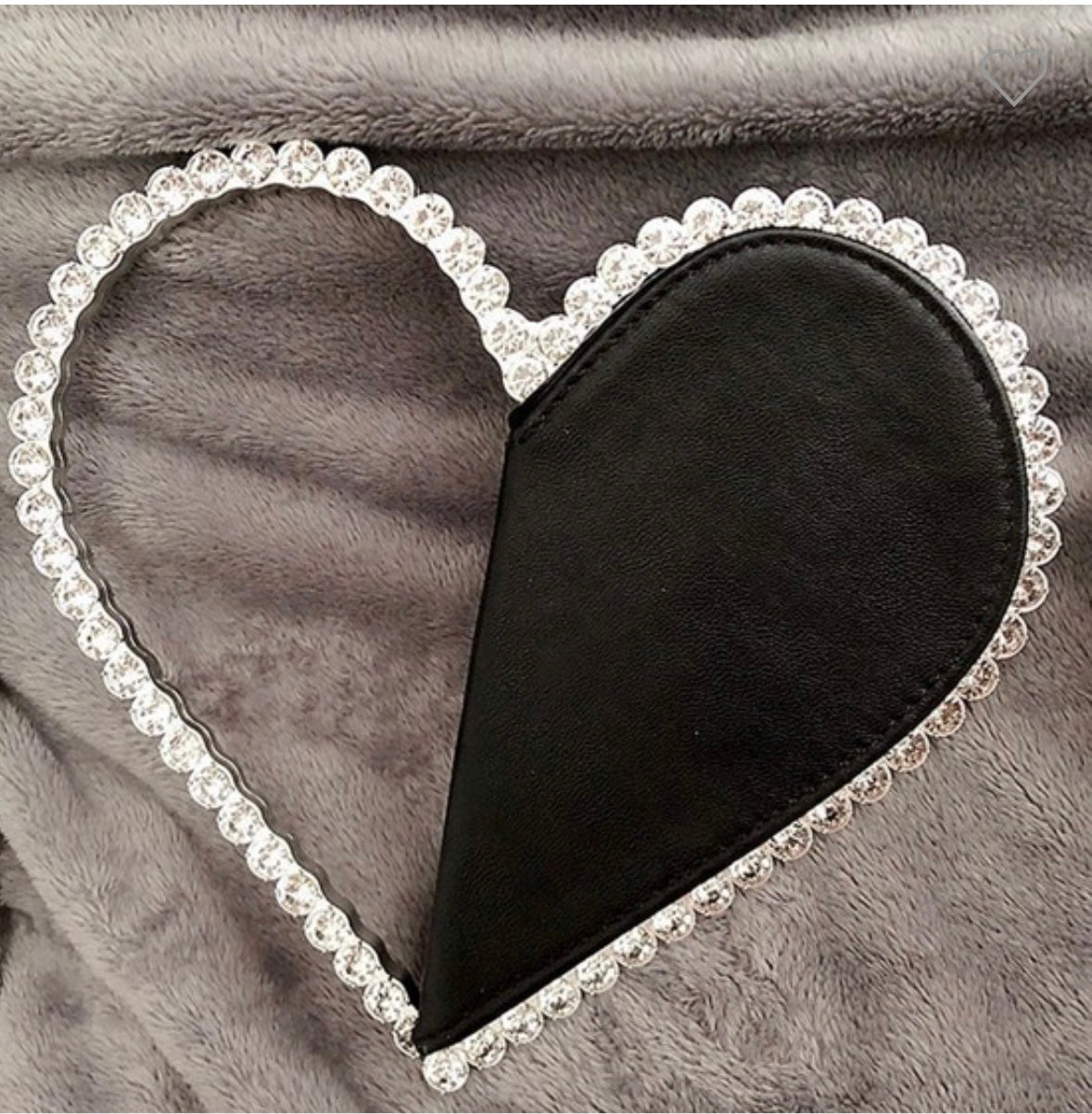 Heart Rhinestone Clutch