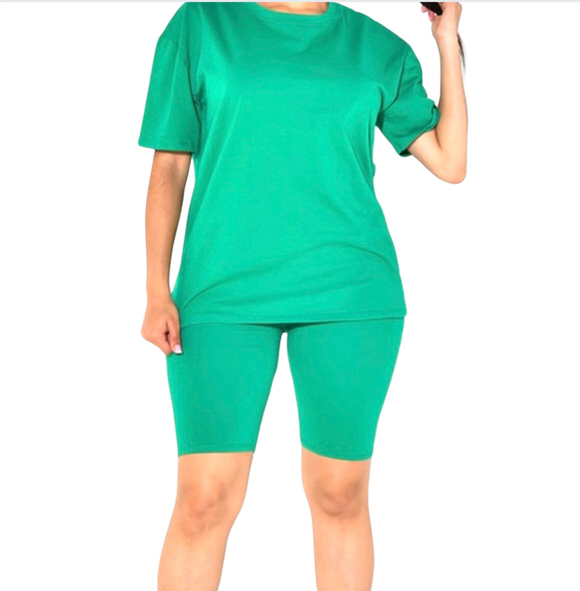 Basic Short Set "Plus Size" KELLY GREEN